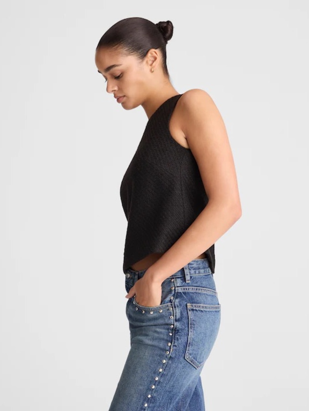 Madewell Boxy Shell Top in Tweed, NWT, size 6 - Picture 2 of 8